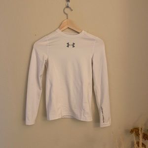 Boy White Under Armour Thermal Long Sleeve